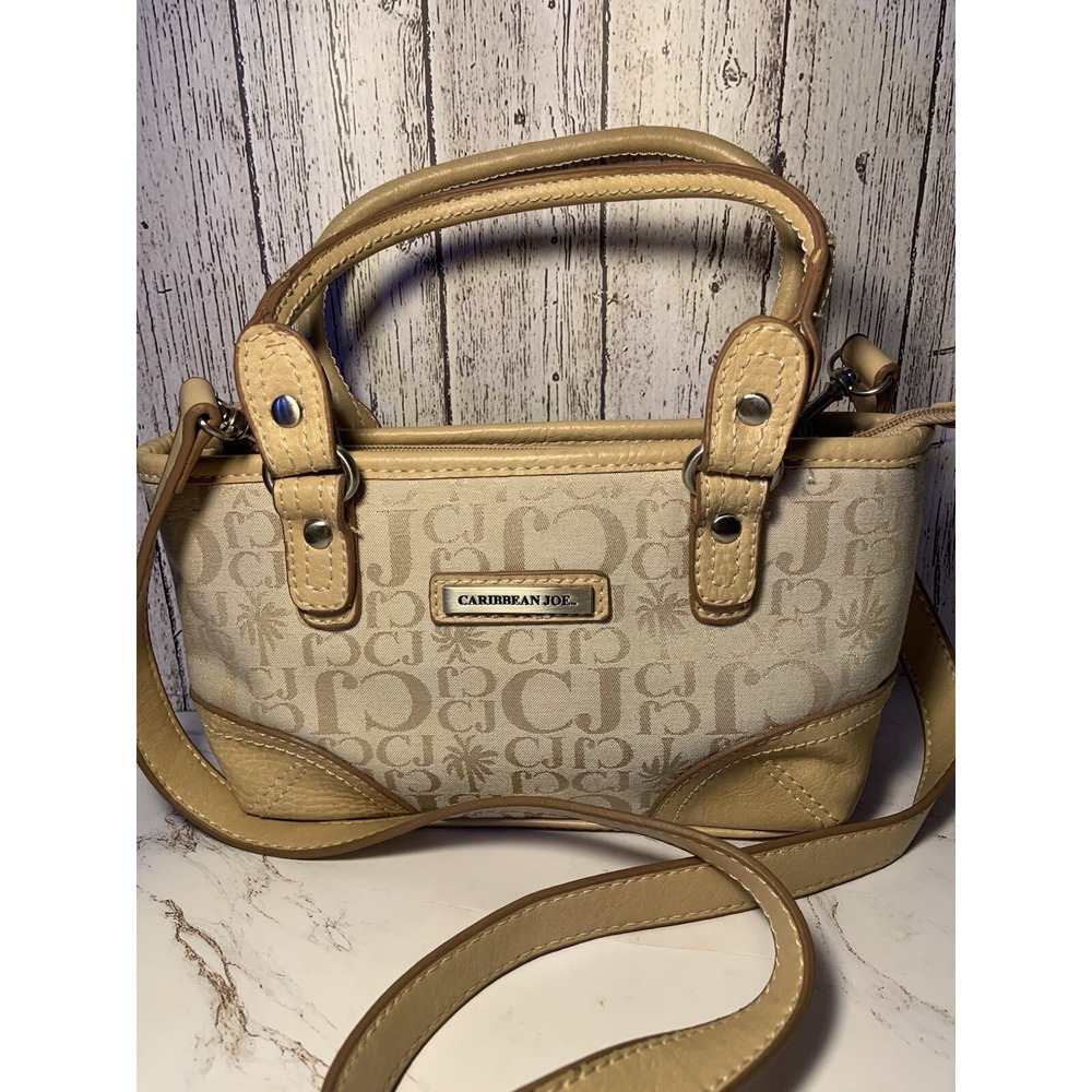 Caribbean Joe Cool Signature Retro Print‎ Canvas Shoulder Bag Purse Vintage